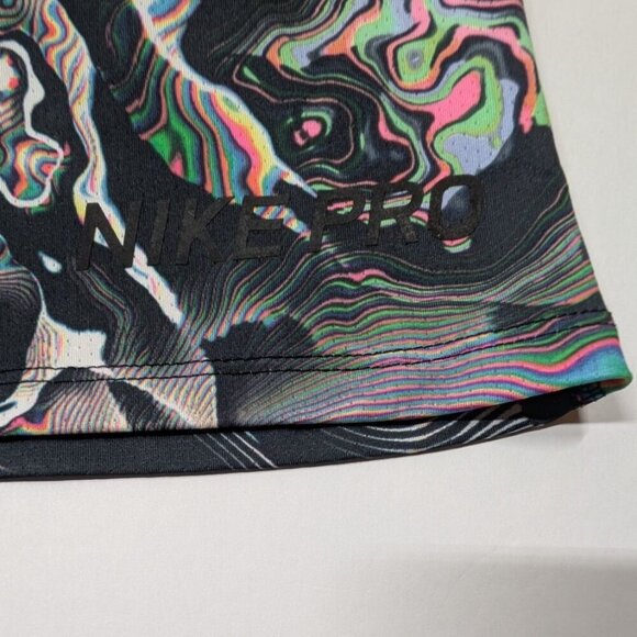 Nike Pro Coral Print Training Top Womens Small Abstract Racerback Psychedelic - Picture 3 of 11